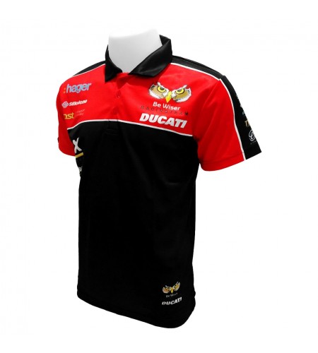 Polo Ducati Be Wiser couleur noir et rouge homme