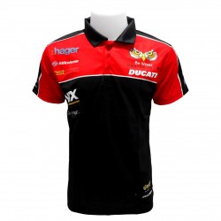 Polo Ducati Be Wiser couleur noir et rouge homme