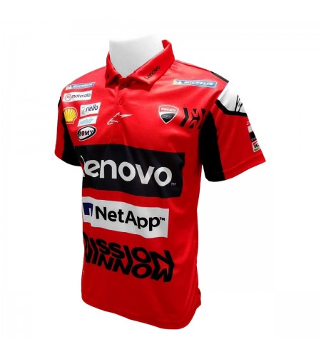 Polo Ducati Andrea Dovizioso couleur noir et rouge homme
