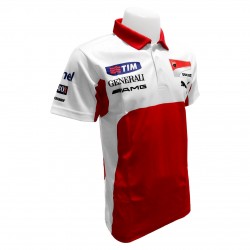Polo Ducati Corse couleur rouge et blanc homme