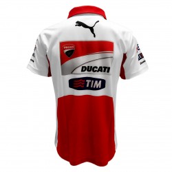 Polo Ducati Corse couleur rouge et blanc homme